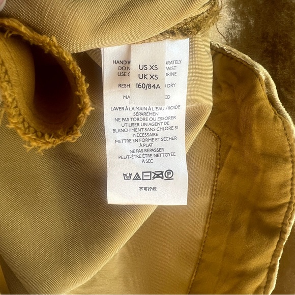 Anthropologie Velvet Gold Tunic Dress Size XS NWT - Picture 15 of 15